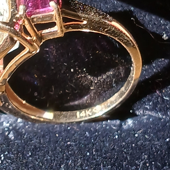 🌟14k Yellow Gold Beryl & Pink Tourmaline Ring🌟 - Picture 12 of 16